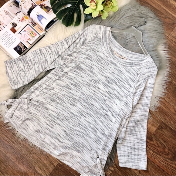 Soft Surroundings Tops - Soft Surroundings Marled Ribbed Scoop Tee Sz L